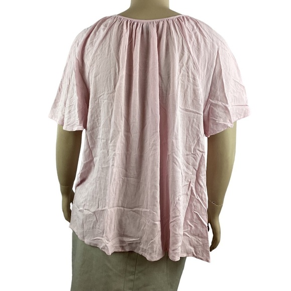 Ellos Top Size 28 Pink Short Sleeve - Picture 5 of 7